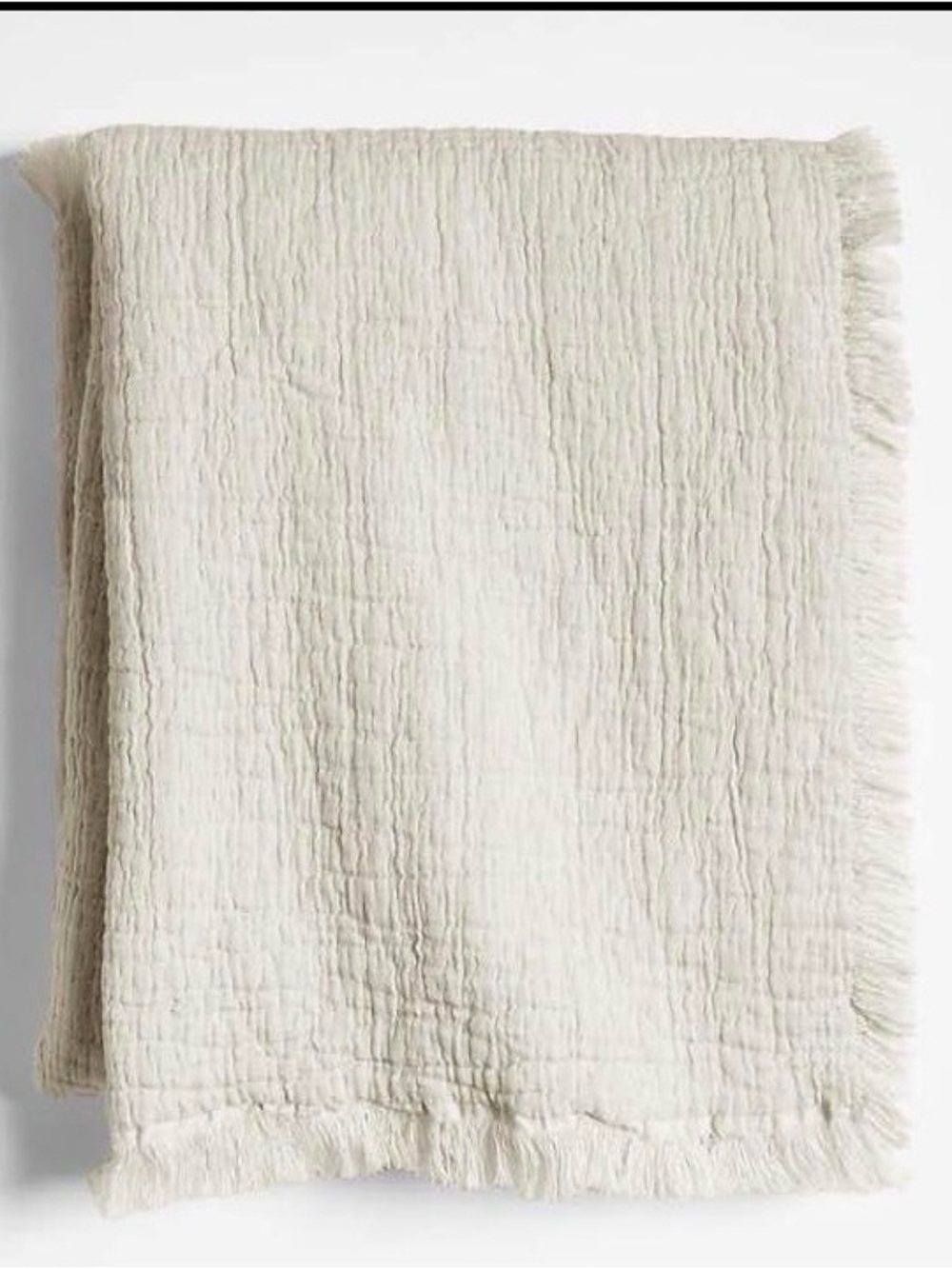 Crate and Barrel Supersoft Organic Cotton Gauze Stone Tan Baby Stroller Blanket
